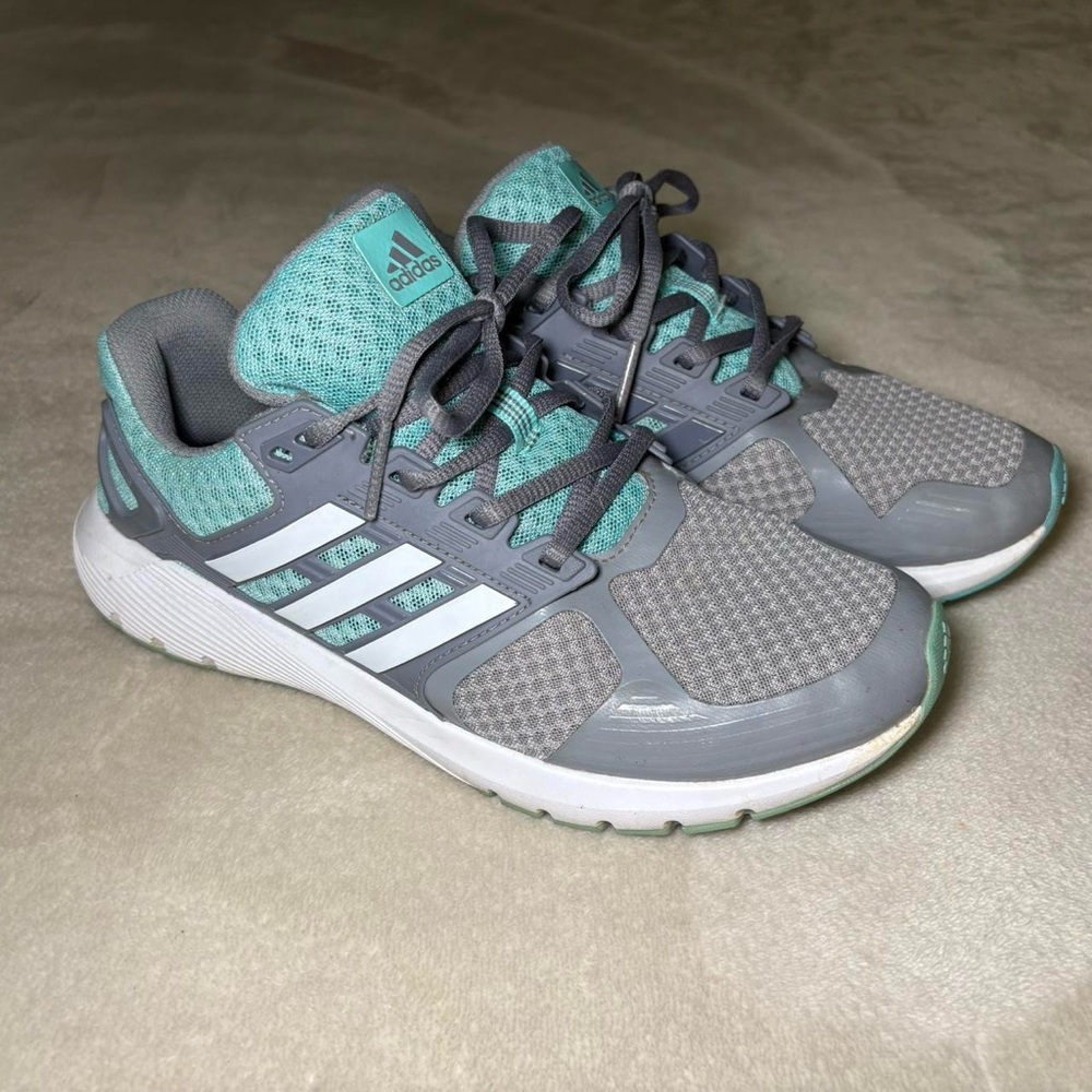 adidas Women's Duramo 8 Running Shoe, Mid Grey/White/Easy Mint